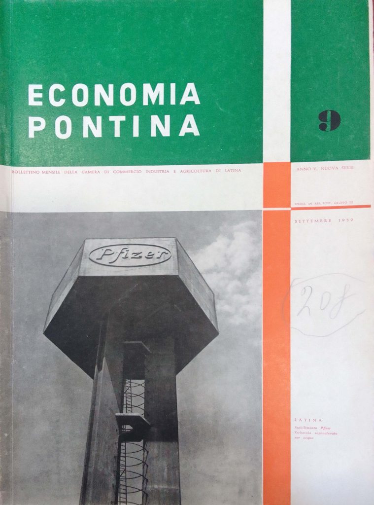 Copertina di Economia Pontina del settembre 1959